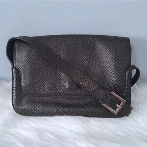 Bally vintage snake embossed crossbody EUC